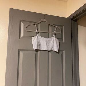Baby blue John Galt Brandy Melville Cropped Tank Bra Top Festival Concert